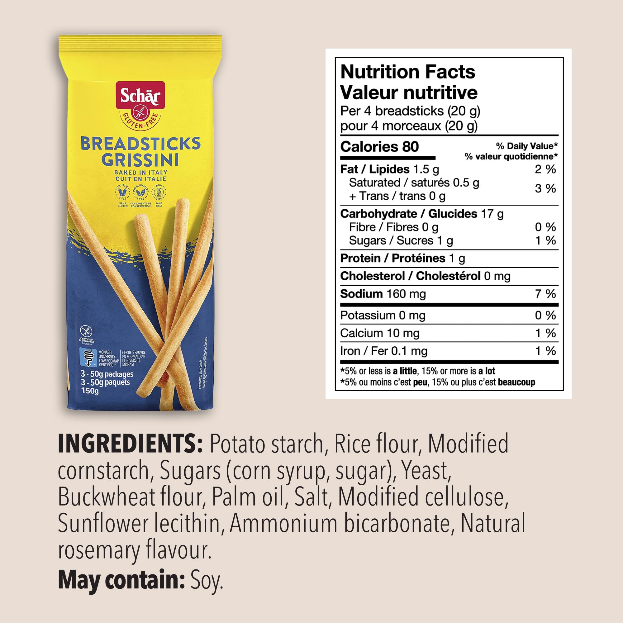 Schär breadsticks served with dip and cheese showing versatile pairing benefits