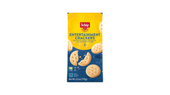 Schär front packaging showing brand and elegant cracker image for reliable presentation