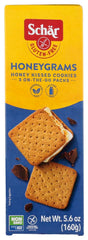Schar Honeygrams front packaging showing four single-serve packs for convenience