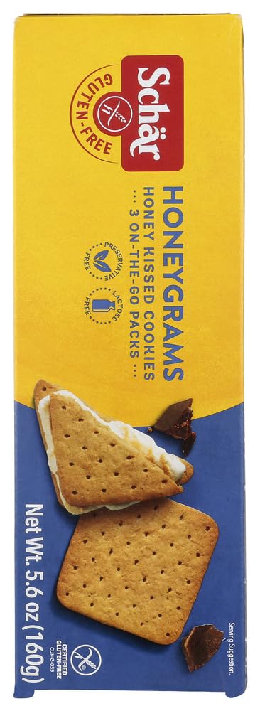 Schar Honeygrams used in a gluten-free s'more demonstrating easy assembly