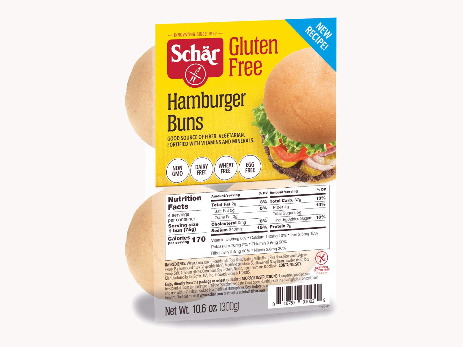 Schär hot dog bun close-up highlighting soft texture and grill readiness