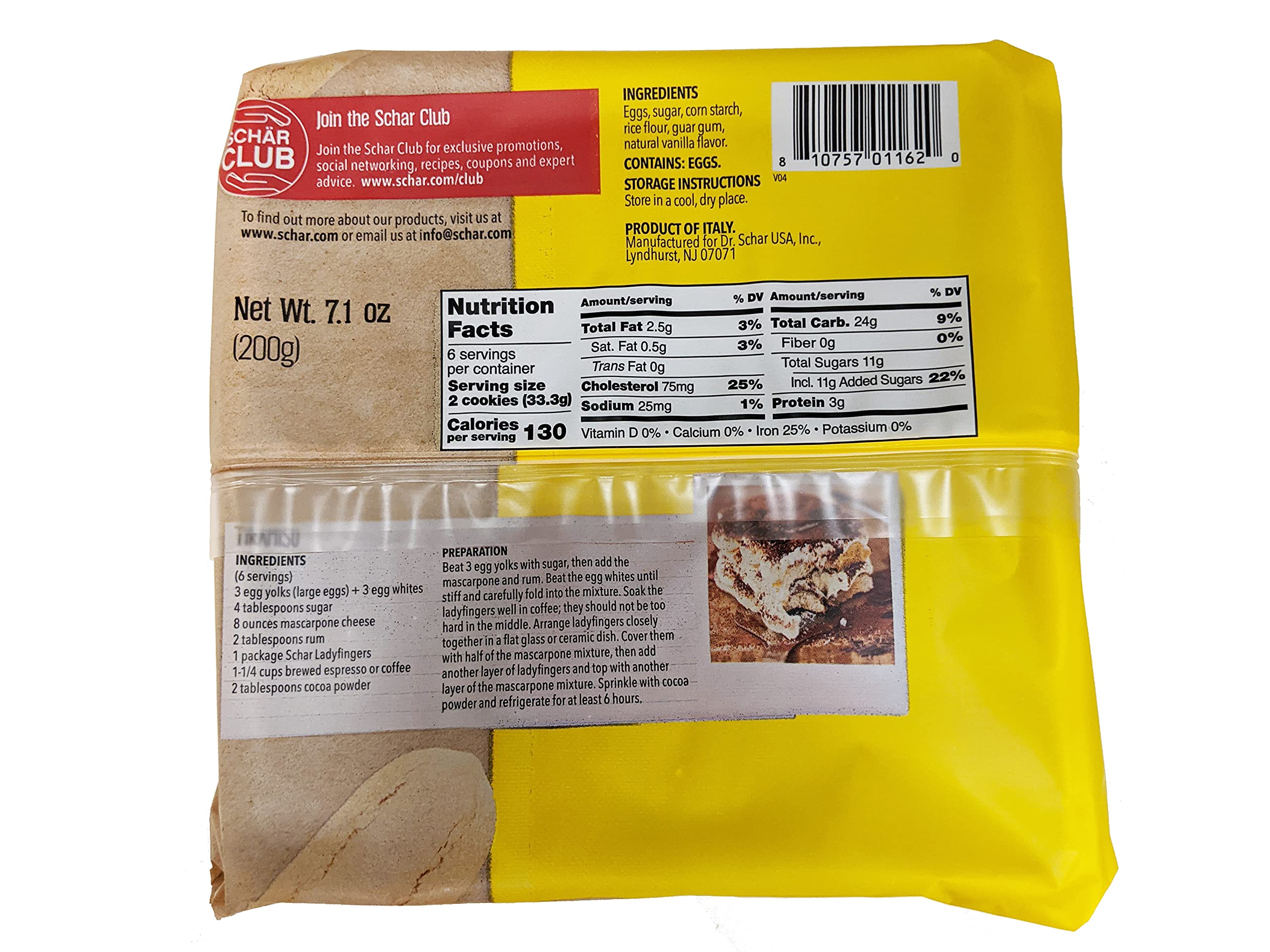 Schär ingredient and certification label conveying gluten-free assurance