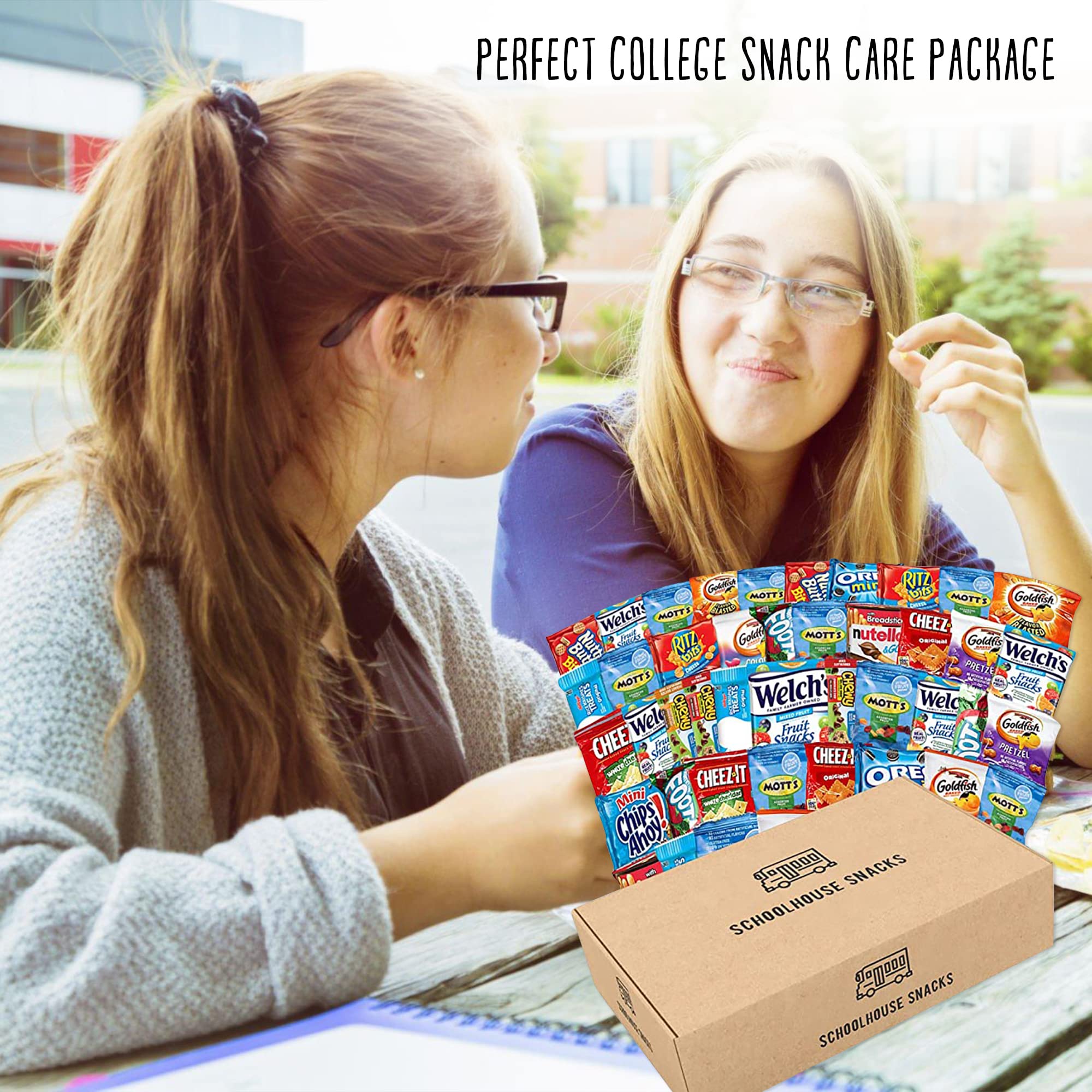 Schoolhouse Snacks cookie assortment close-up highlighting familiar brands and sweet options