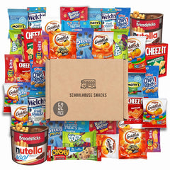Schoolhouse Snacks front packaging showing variety and convenience