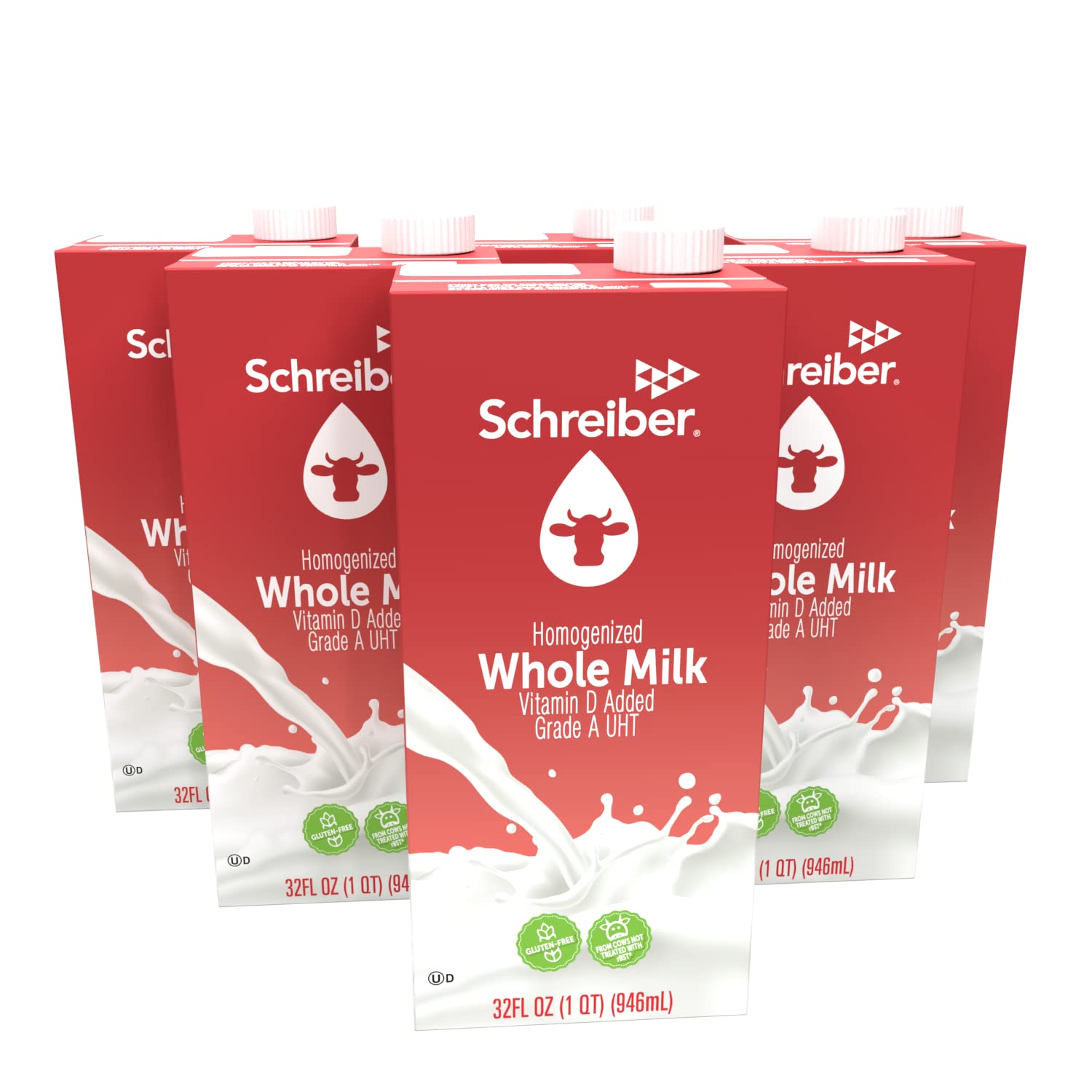 SCHREIBER front carton view showing whole milk and vitamin benefits