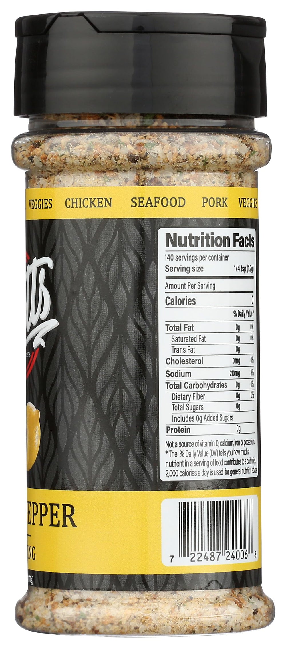 SCOTTS FOOD PRODUCTS spoonful of lemon pepper portioned for recipe accuracy