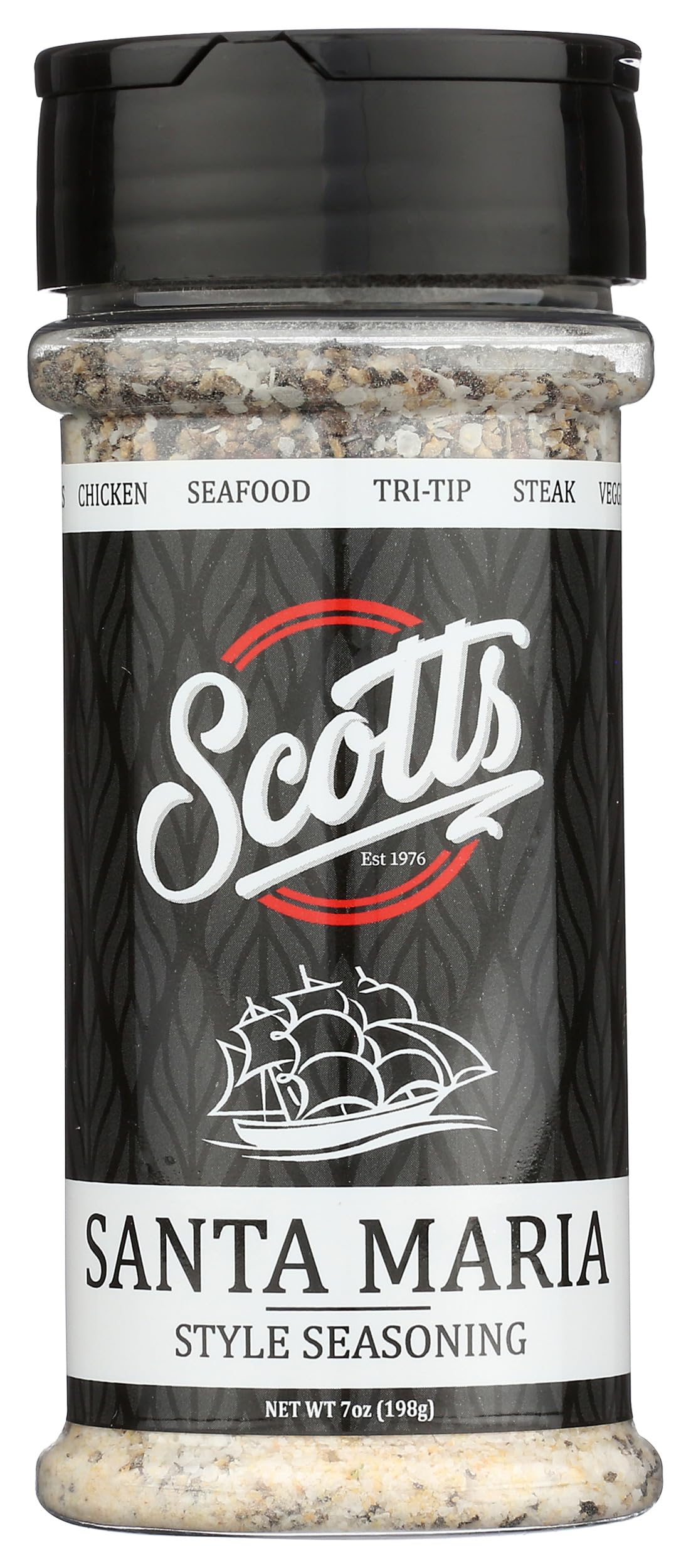 SCOTTS front label of Santa Maria seasoning showing product and brand clarity