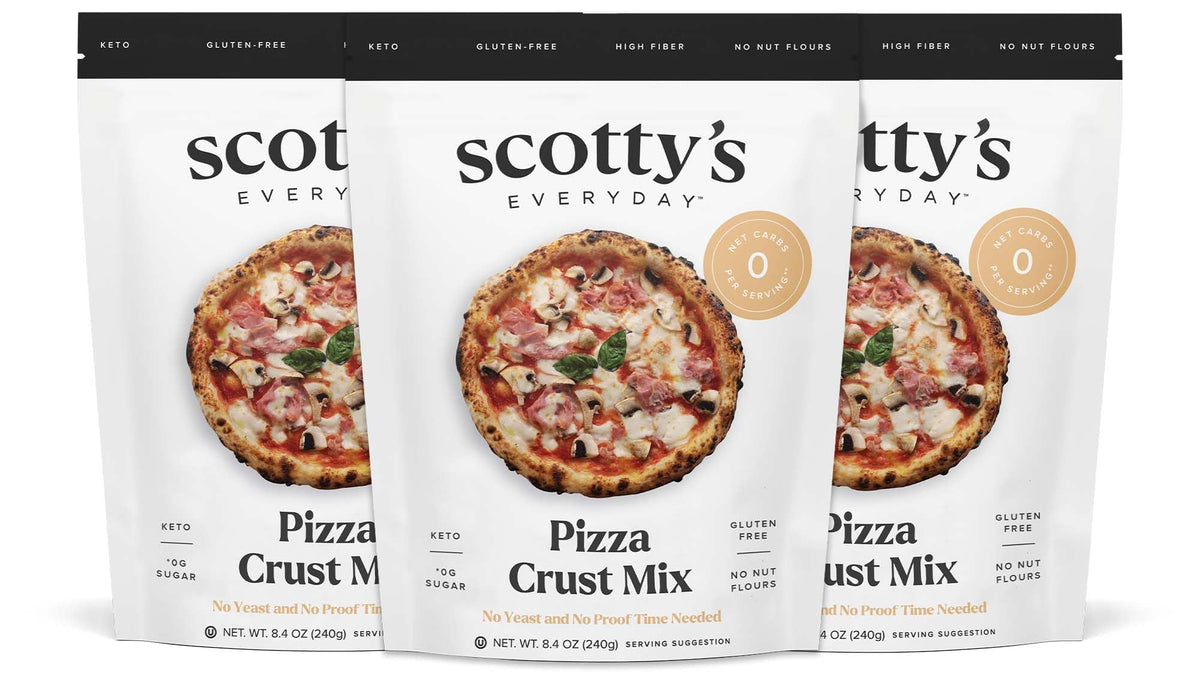 Scotty's Everyday front packaging showing three-pack and benefits