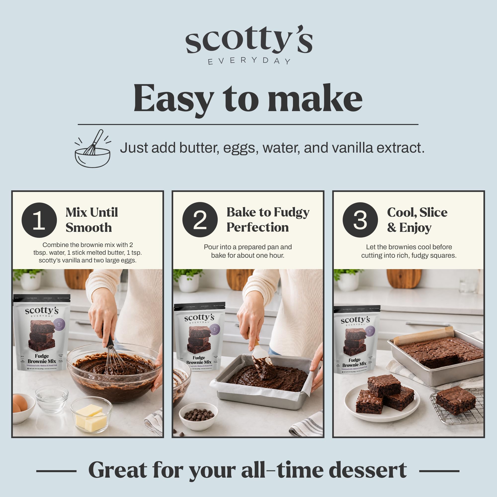 Scotty's Everyday plated brownie served as dessert demonstrating shareable treat