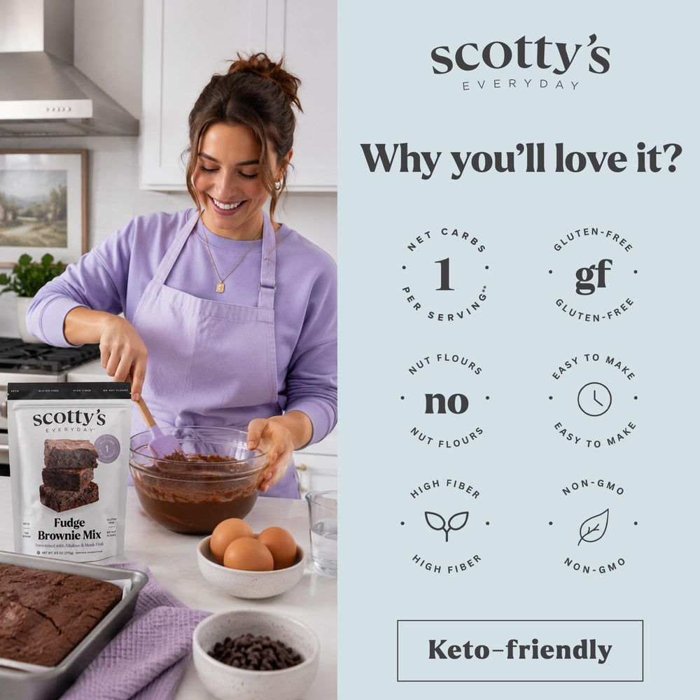Scotty's Everyday size comparison next to common items showing serving scale