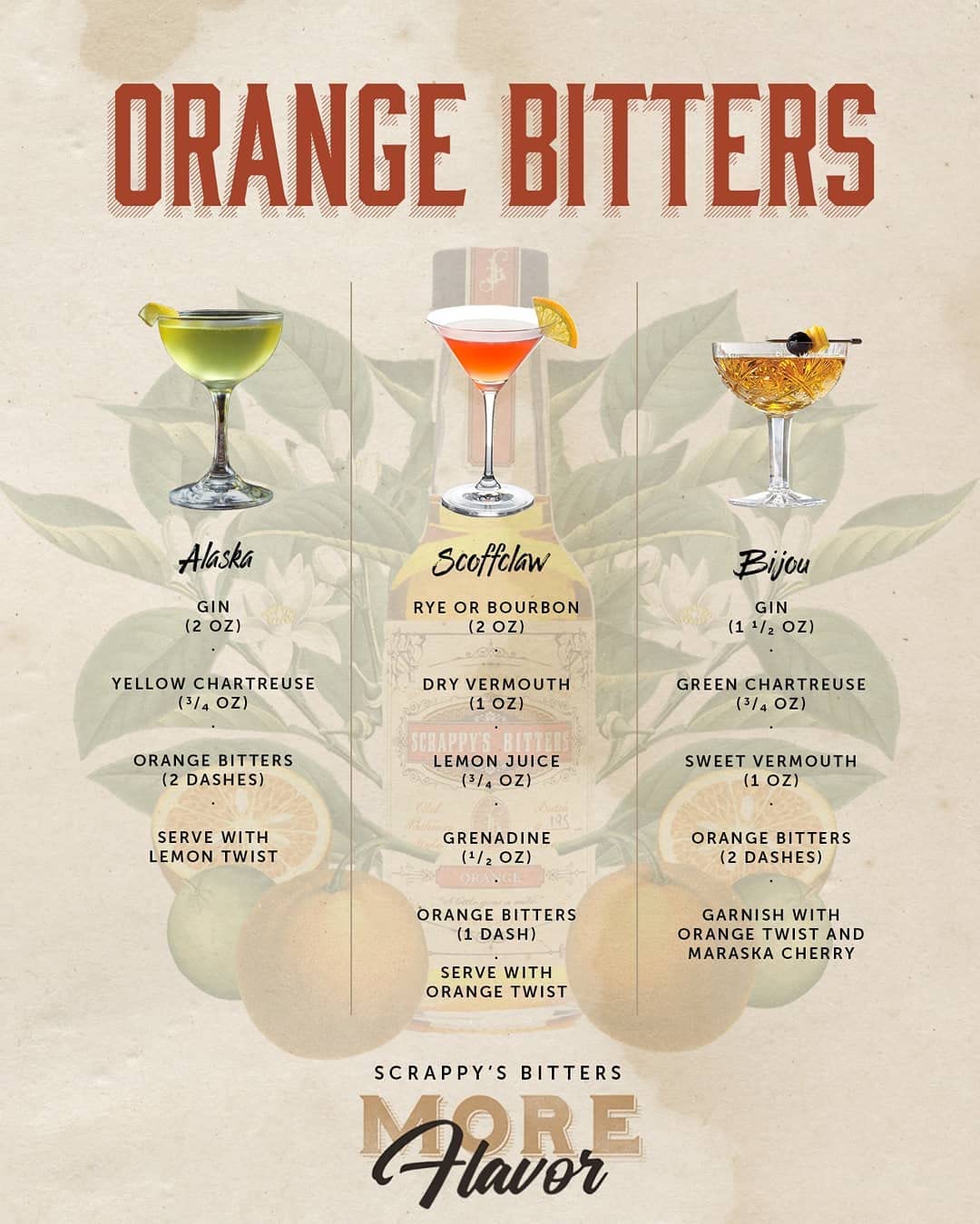 Scrappy's bottle next to whole oranges showing true scale and volume