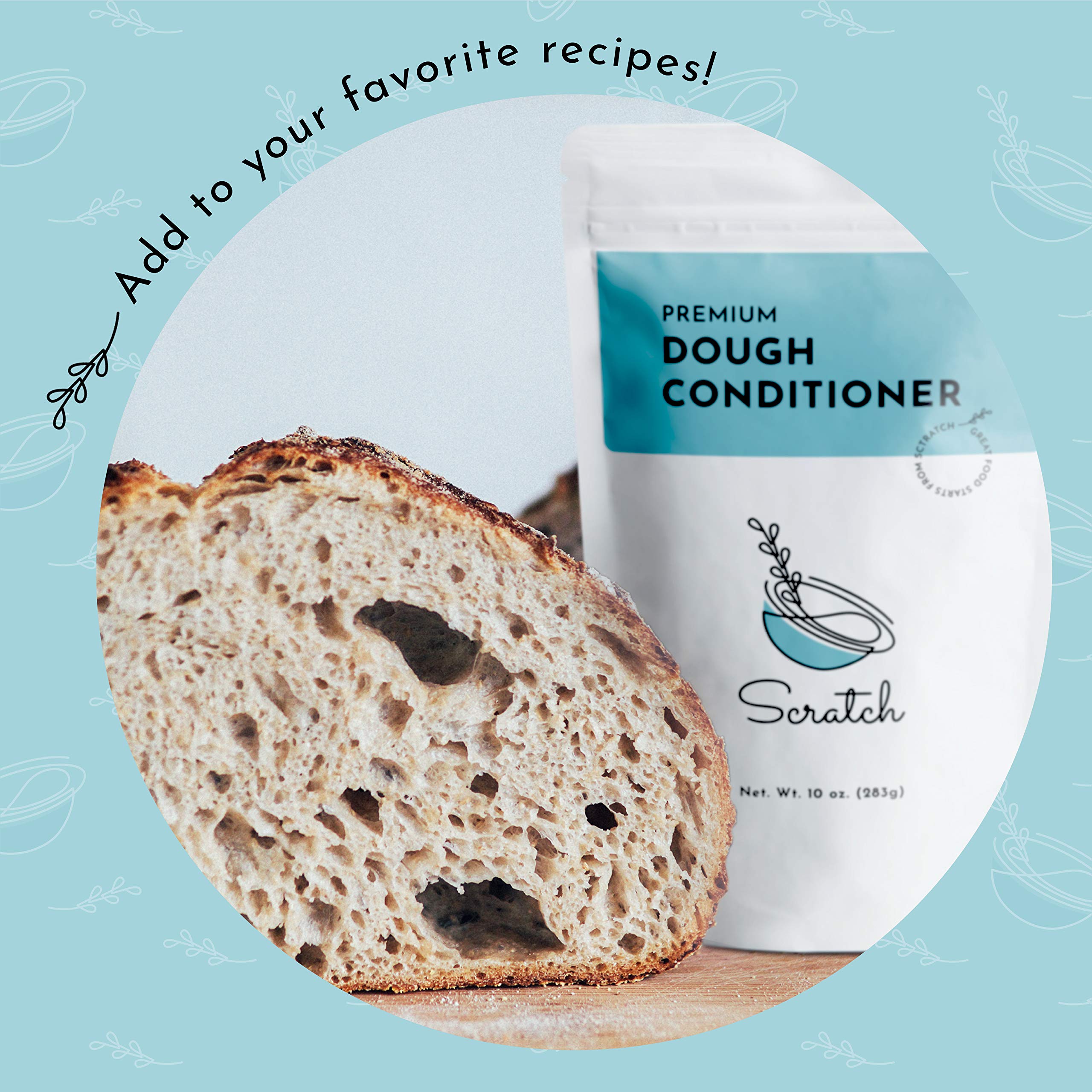 Freshly baked bread loaf made with Scratch conditioner demonstrating improved crumb and rise