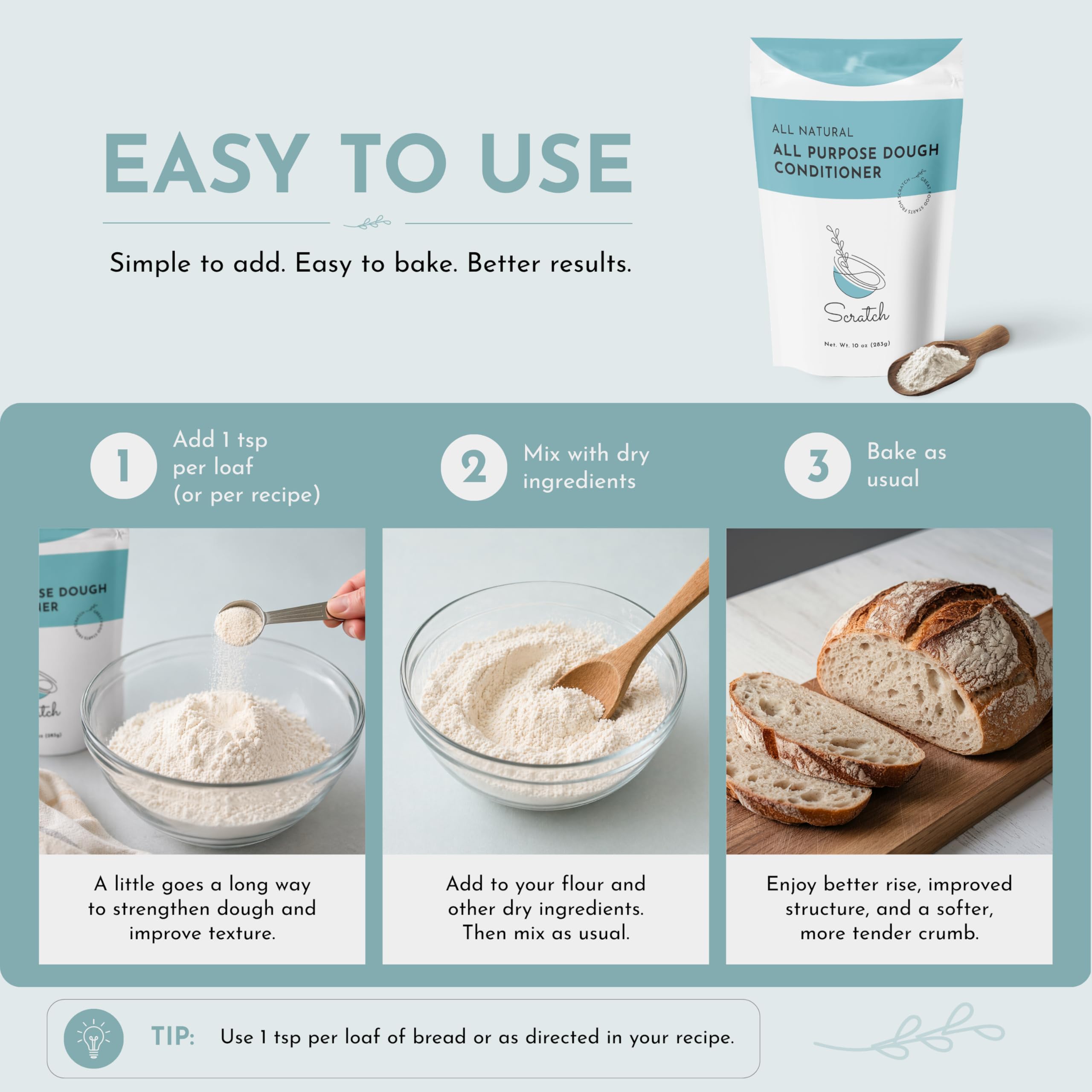 Scratch mixing dough in bowl for easier handling and elasticity