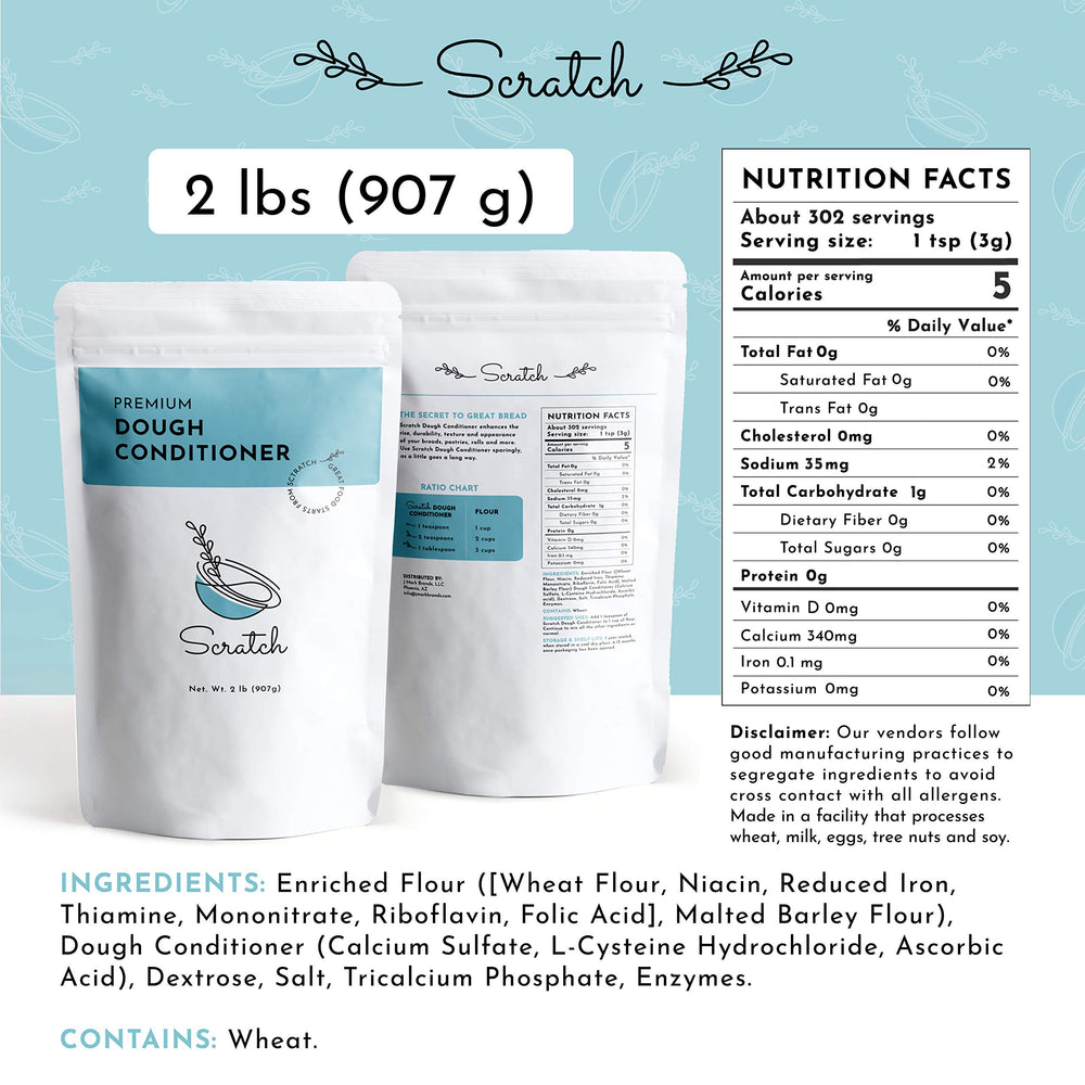 Scratch measuring scoop and teaspoon next to flour demonstrating precise dosing and control