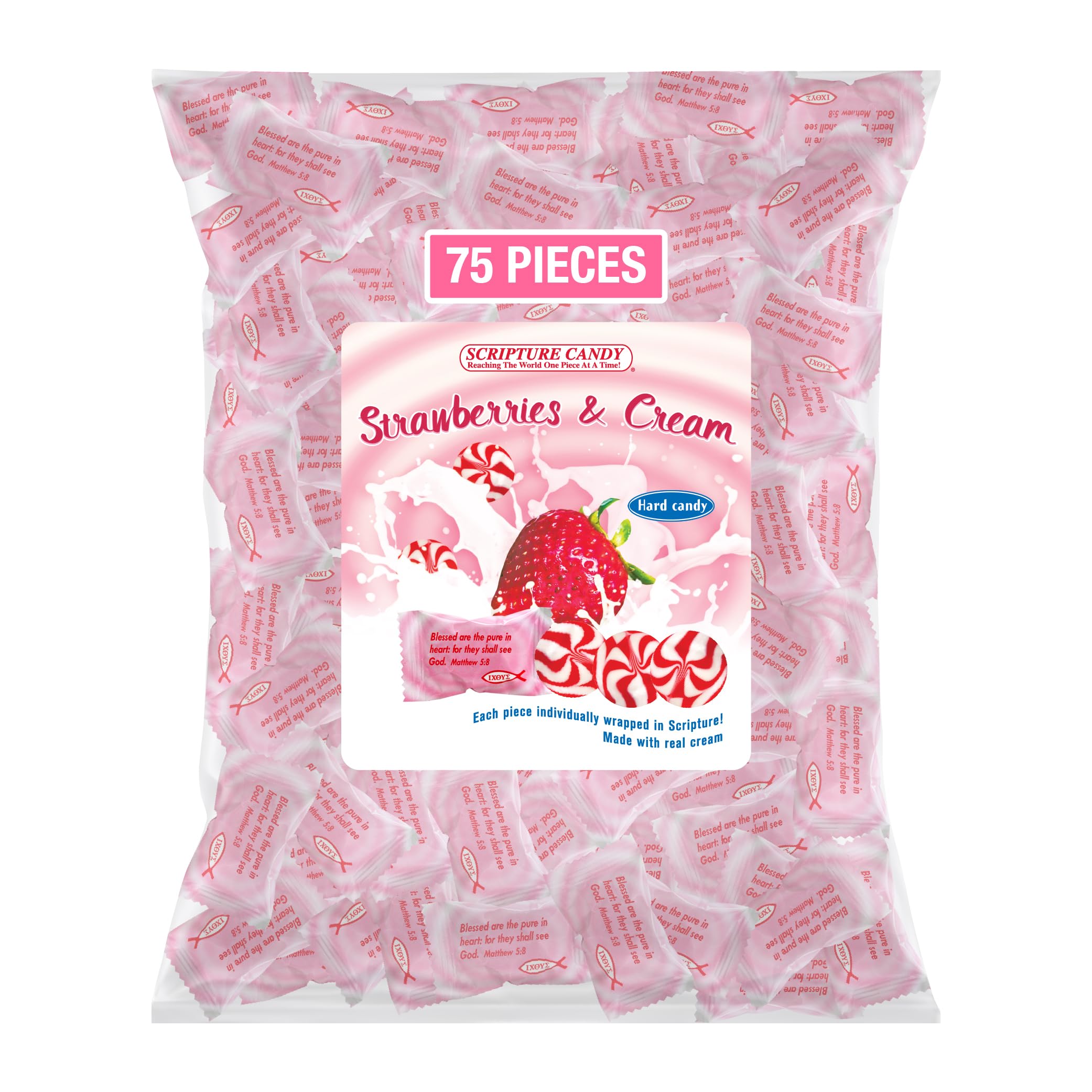 SCRIPTURE CANDY front packaging showing one‑pound resealable bag and brand