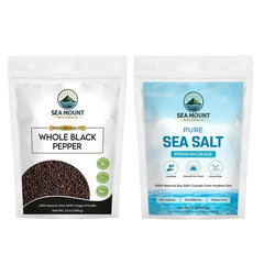 Sea Mount Naturals peppercorn front packaging showing brand and quantity benefits