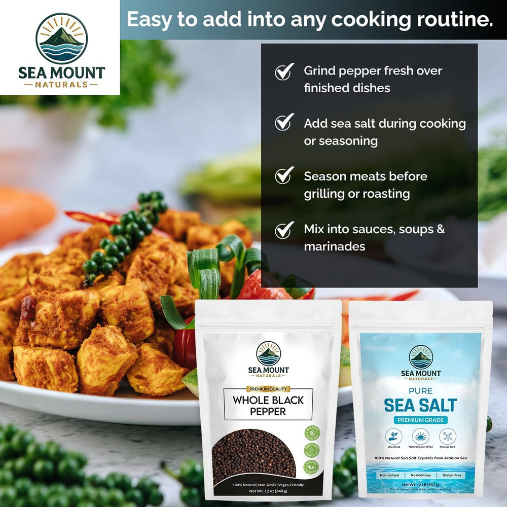 Sea Mount Naturals sea salt crystal detail showing clean, coarse texture benefit