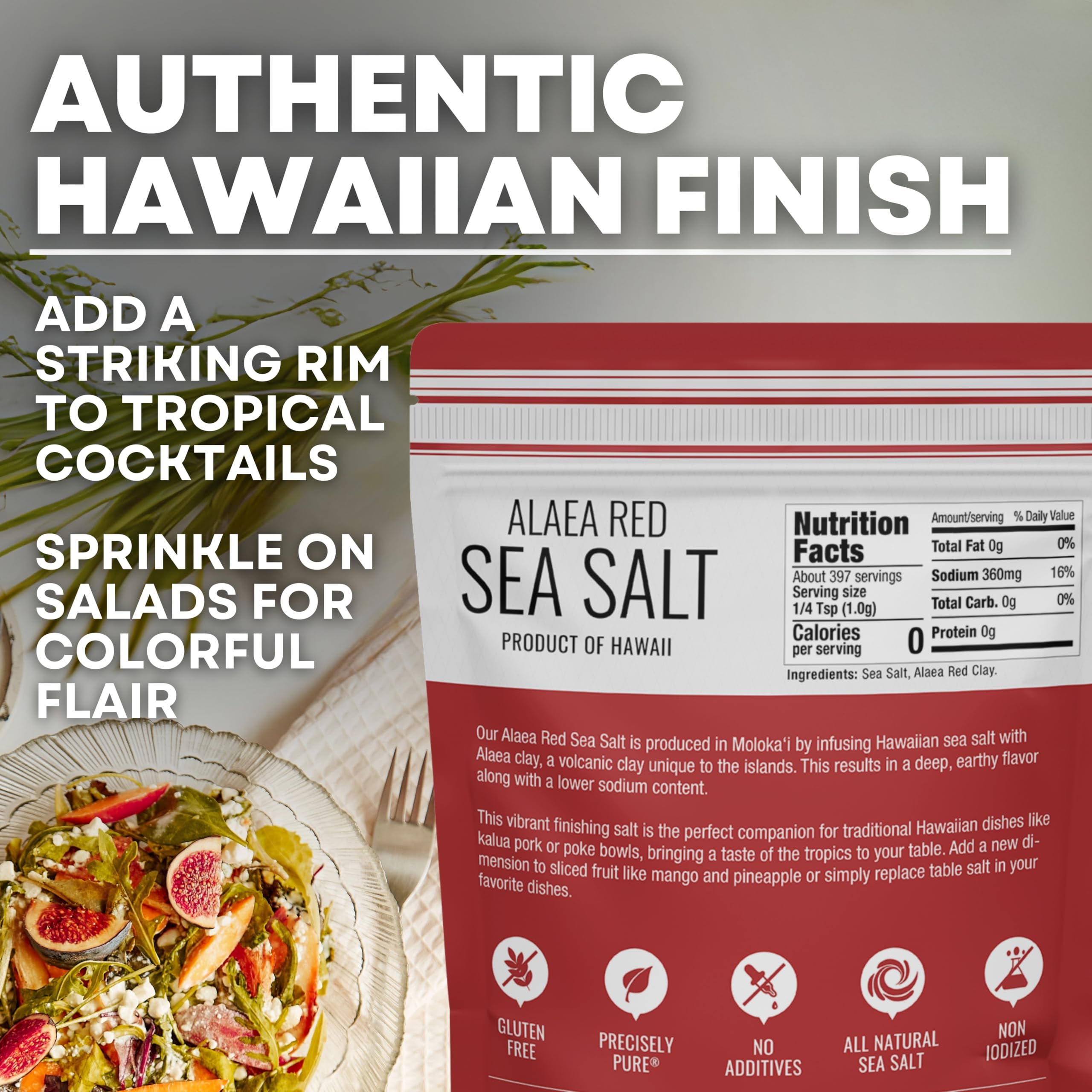 Sea Salt Superstore red salt rimming a margarita glass for presentation