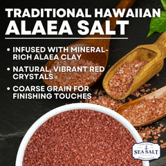 Sea Salt Superstore close-up of red crystals highlighting texture