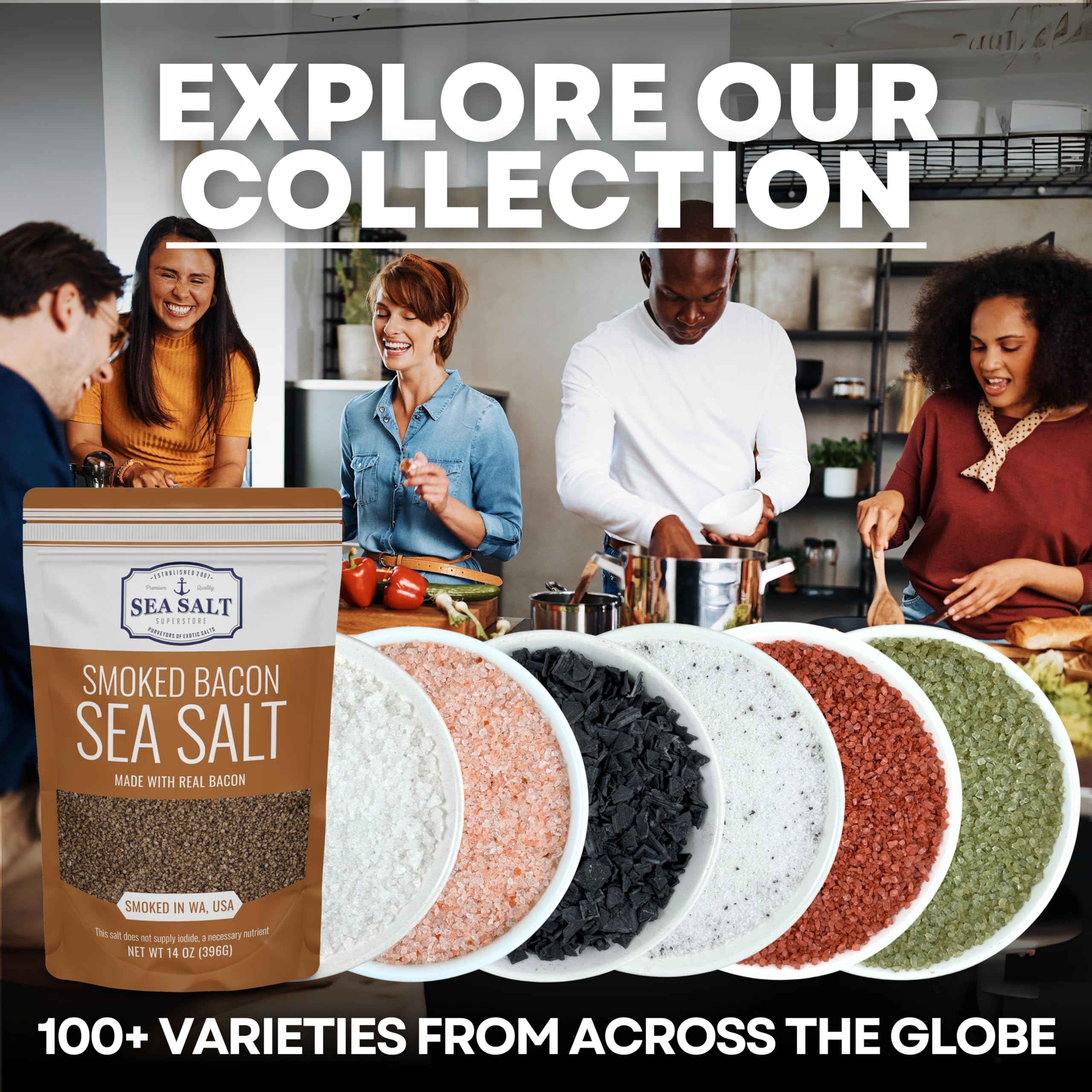 Sea Salt Superstore finishing eggs and toast with smoky bacon salt for rich breakfast flavor