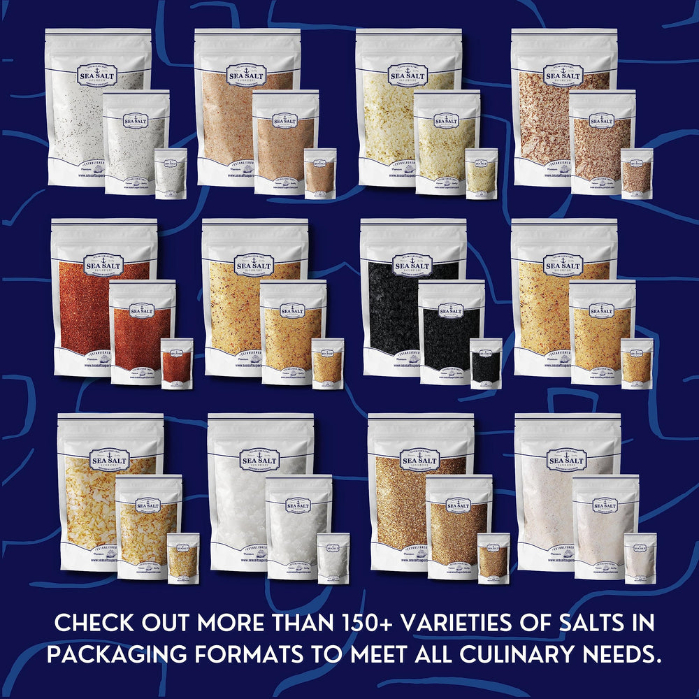 Sea Salt Superstore 14 oz jar shown next to common items for size and value