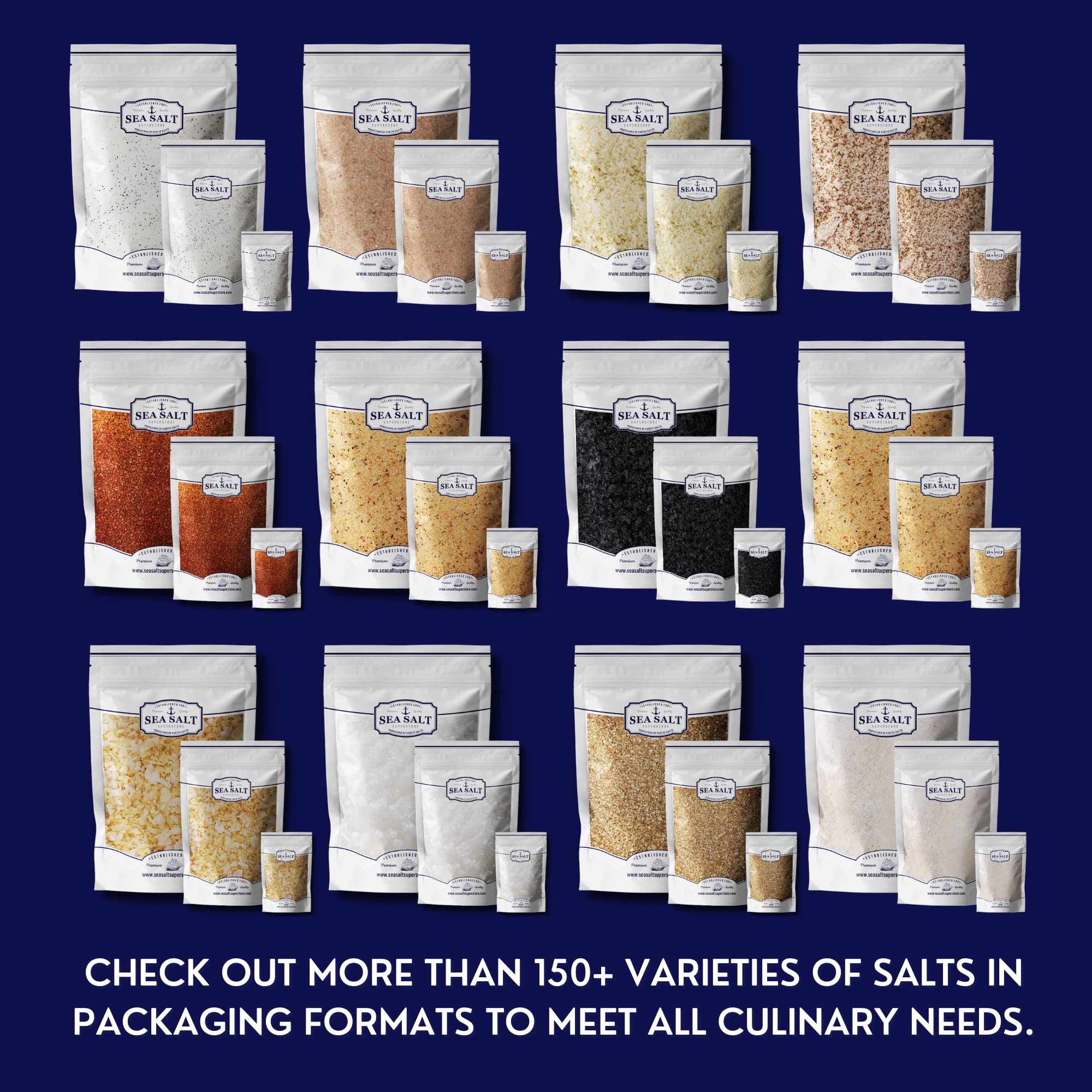 Sea Salt Superstore product label and ingredients emphasizing natural sourcing
