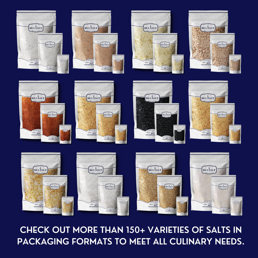 Sea Salt Superstore product label and ingredients emphasizing natural sourcing