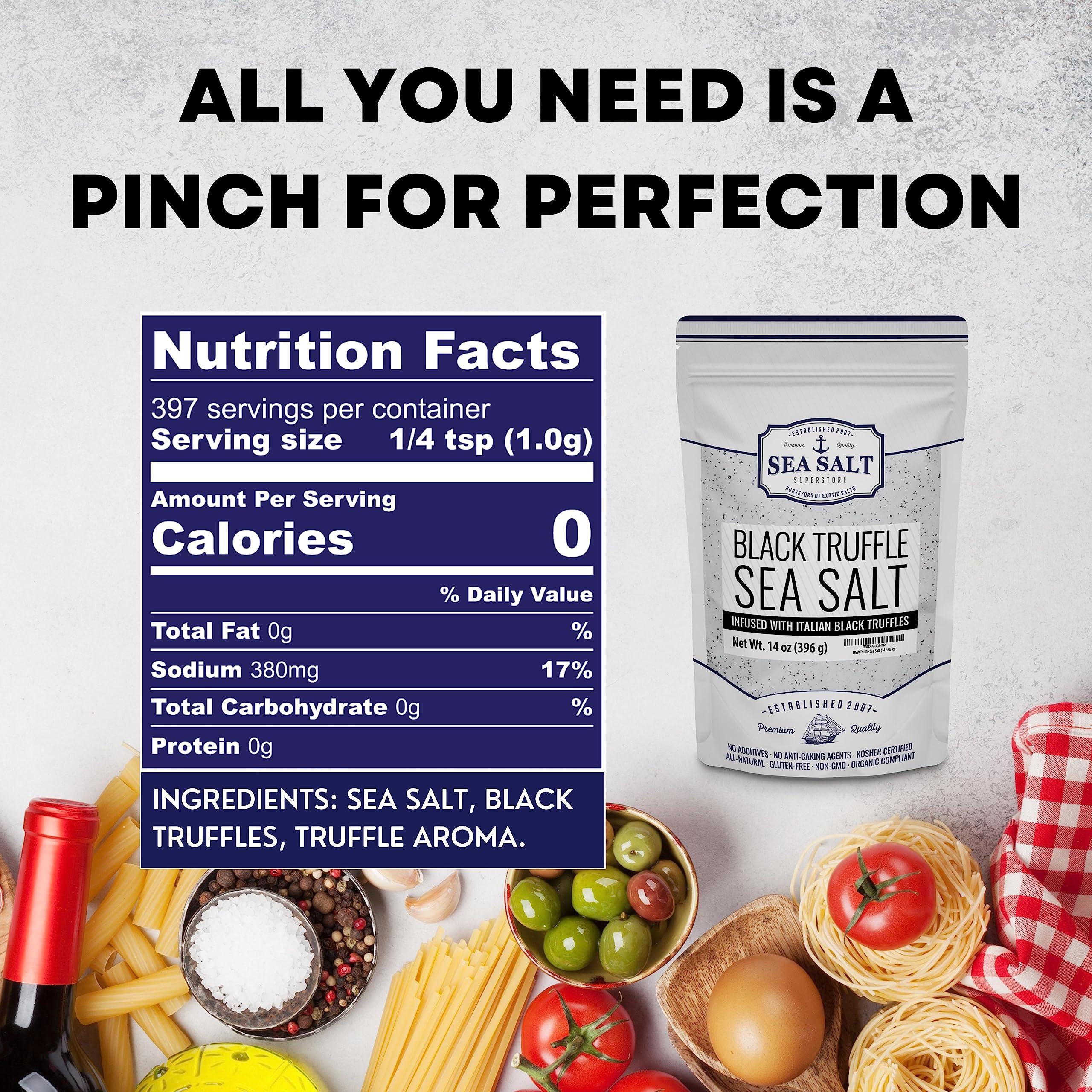 Sea Salt Superstore dusted on popcorn bowl for gourmet savory snack boost