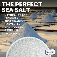 Sea Salt Superstore close-up of coarse Baja crystals showing natural texture benefit