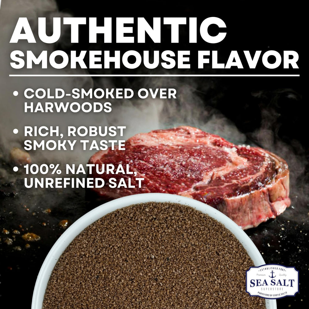 Sea Salt Superstore close-up of fine smoked grains highlighting texture and flavor