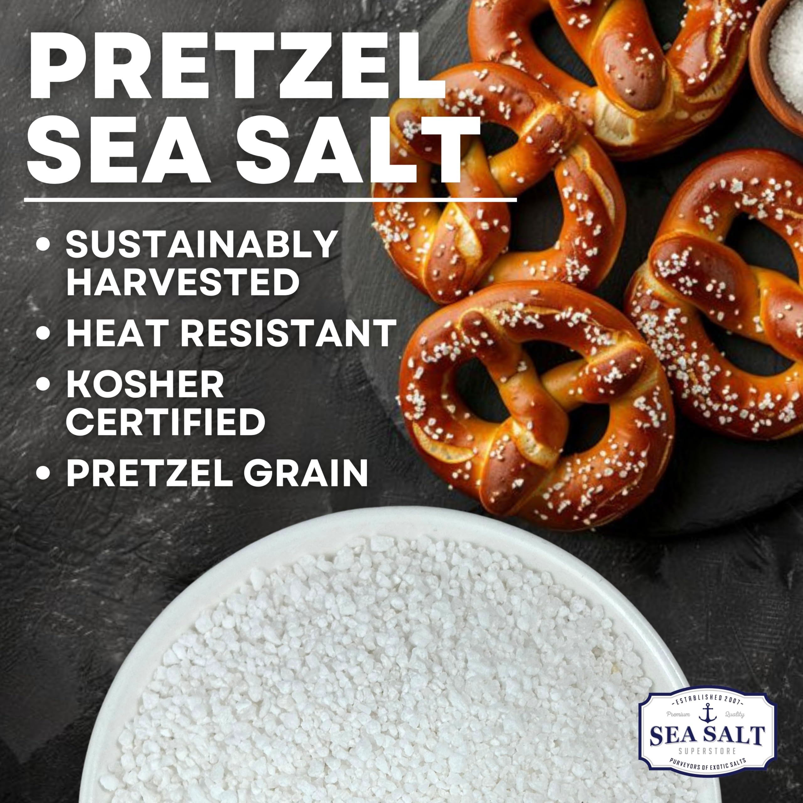 Sea Salt Superstore close-up crystals highlighting texture and baking resilience