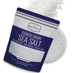 Sea Salt Superstore front of bag showing 5 lb bulk packaging and clear brand