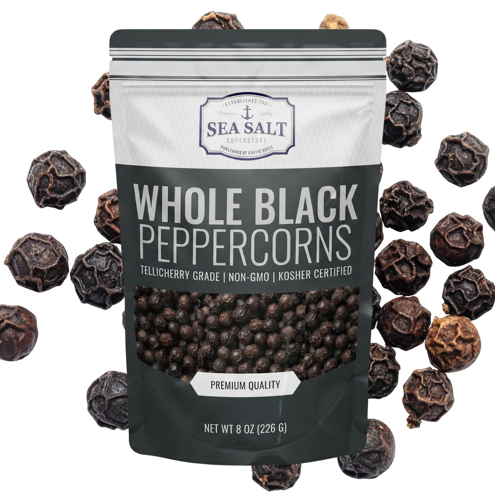 Sea Salt Superstore front packaging showing resealable 8 oz pouch and branding benefit freshness