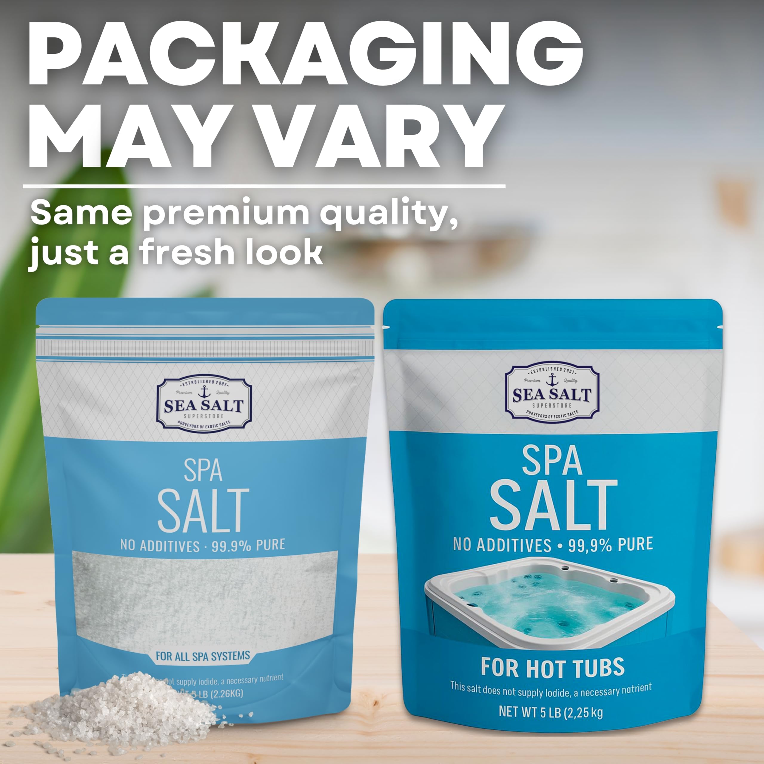 Sea Salt Superstore medium grain closeup showing texture that dissolves quickly