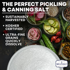 Sea Salt Superstore open jar with fine texture enabling quick dissolution