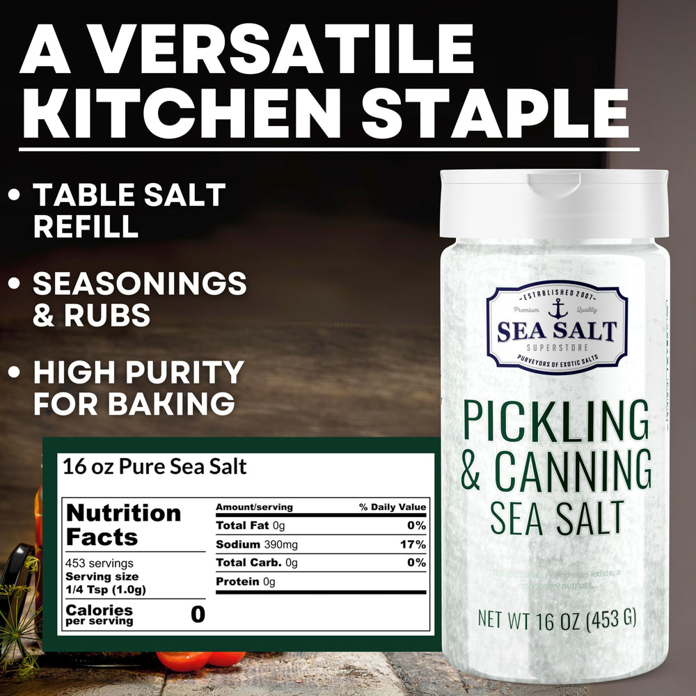 Sea Salt Superstore measured by tablespoon to show precise recipe scaling