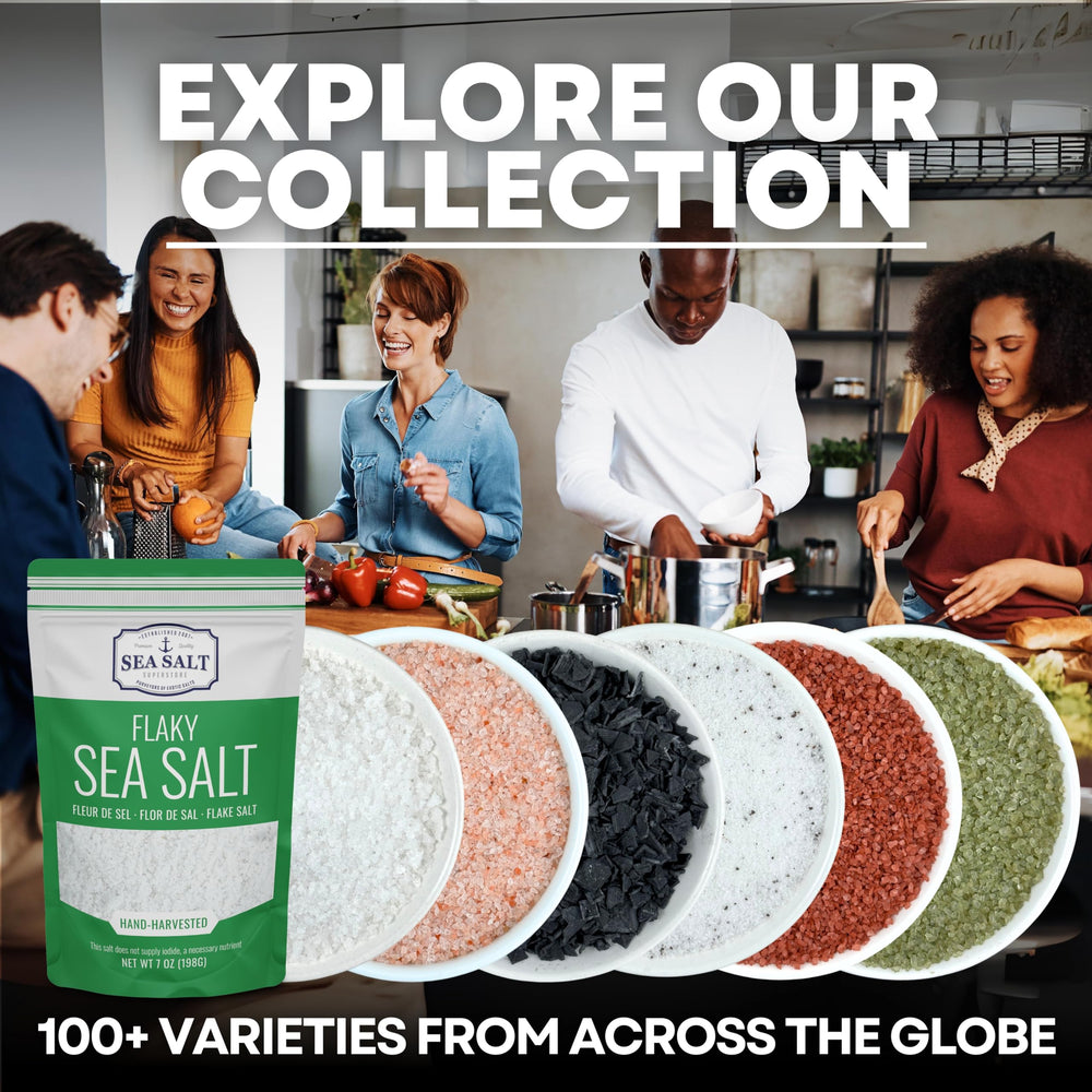 Sea Salt Superstore next to common jar showing one-pound scale benefit