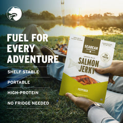 SeaBear bag back showing nutrition facts and ingredient transparency