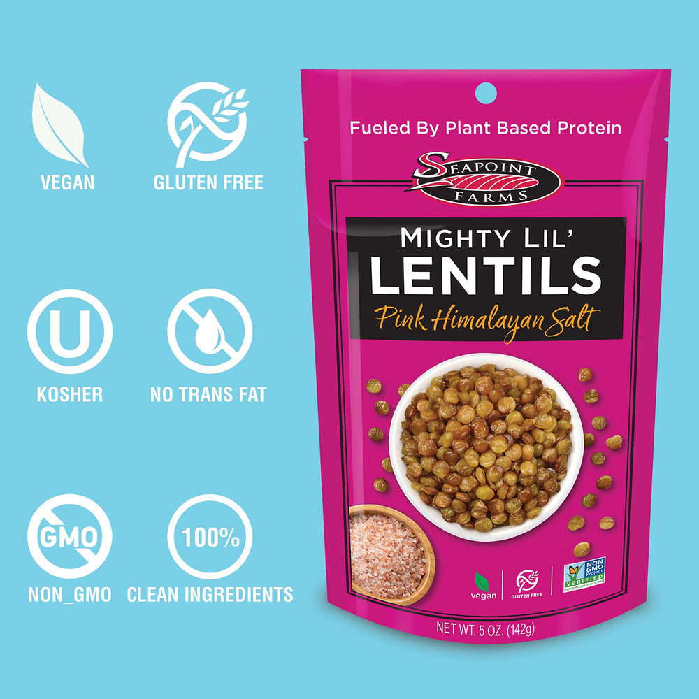 Seapoint Farms close-up of roasted lentil texture for crunchy satisfaction