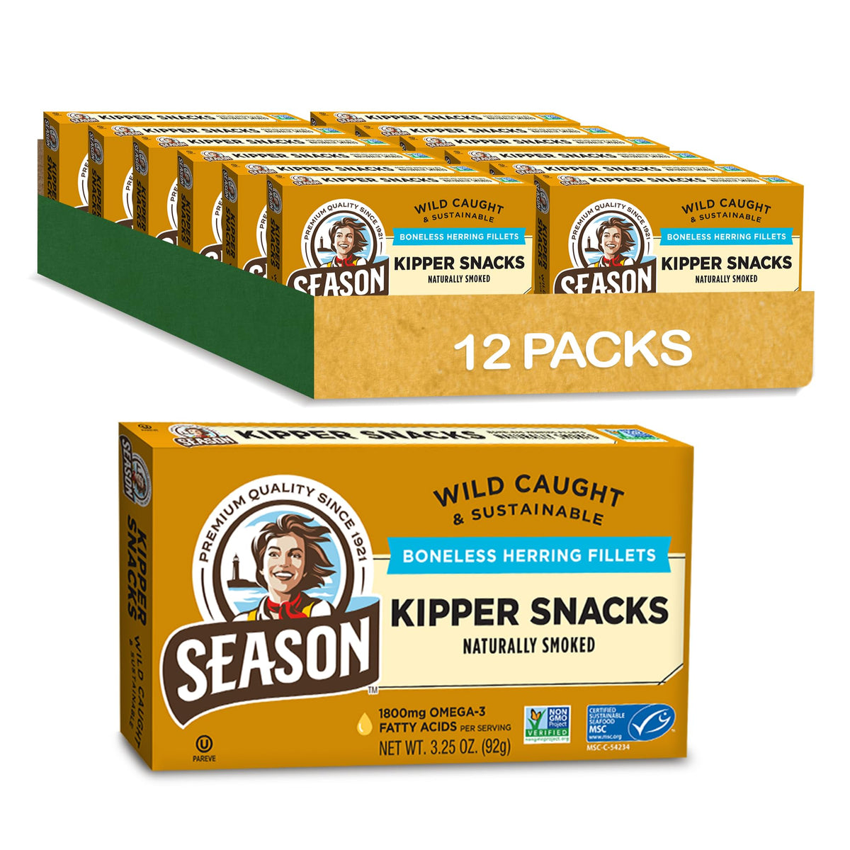 Season front packaging showing 12-pack and branding, convenient pantry stock