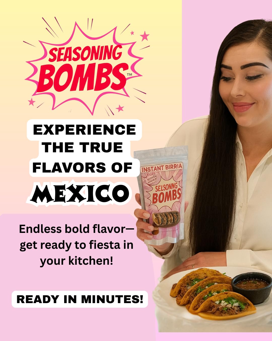 Seasoning Bombs granular bomb texture close-up highlighting balanced spice blend