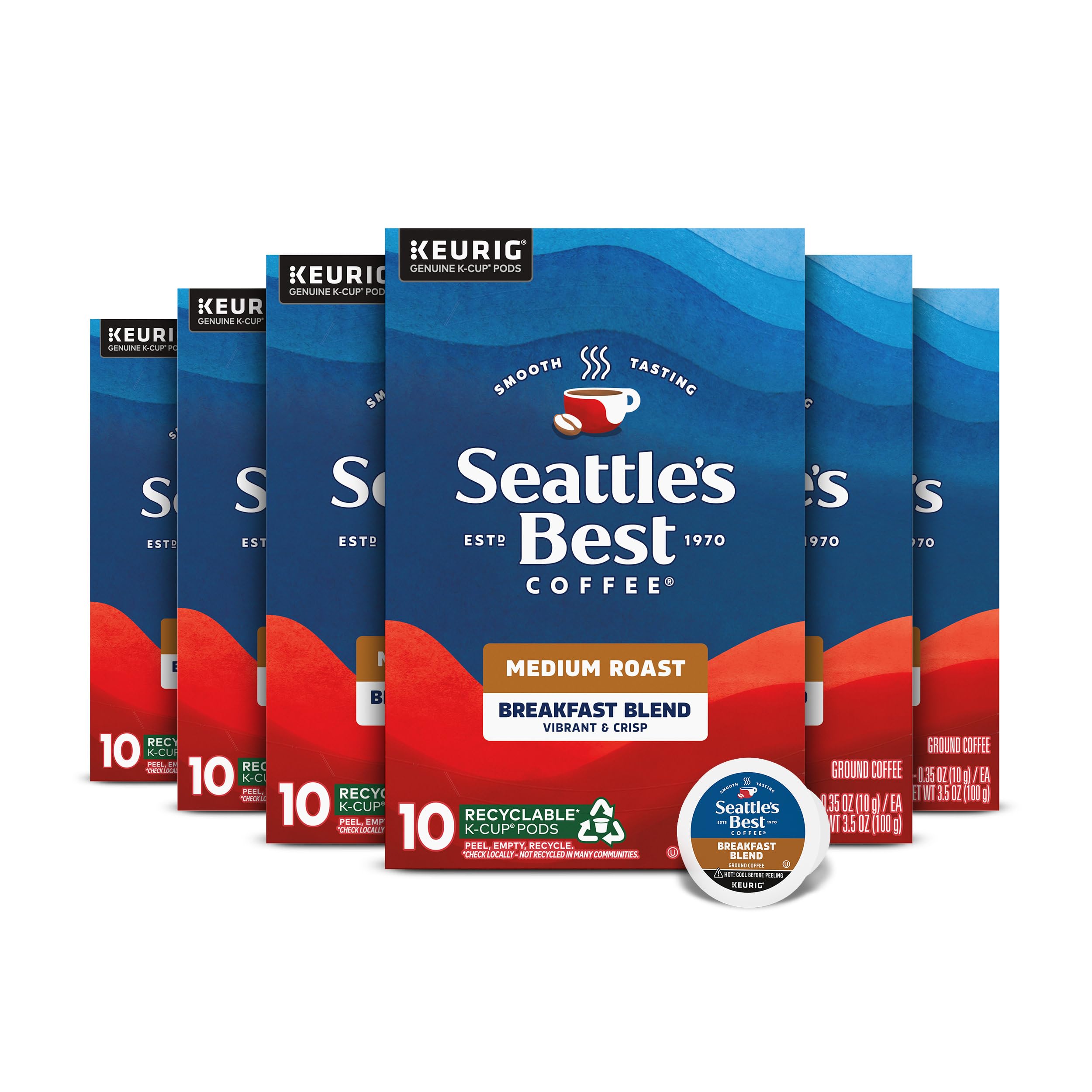 Seattle's Best front packaging showing 60 pods and clear product identity benefit