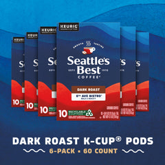 Seattle's Best close-up of K-Cup top showing clear roast labeling benefit