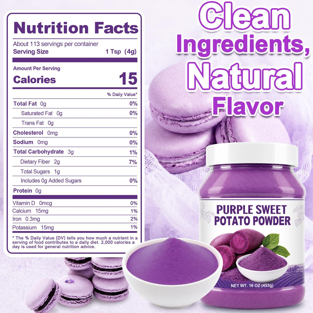 SEAYOFA close-up of fine ube powder texture for smooth mixing