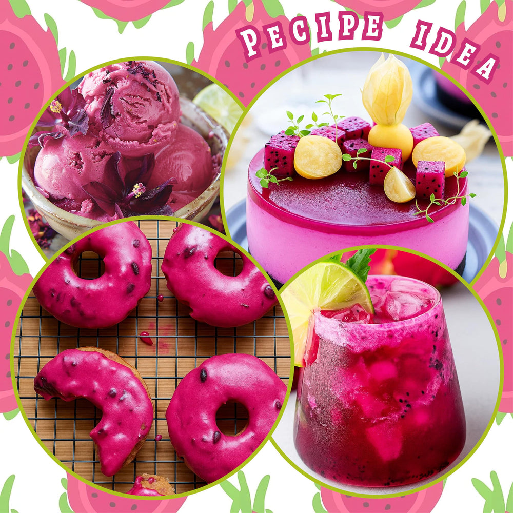 SEAYOFA powder stirred into syrup in glass, natural coloring and recipe versatility
