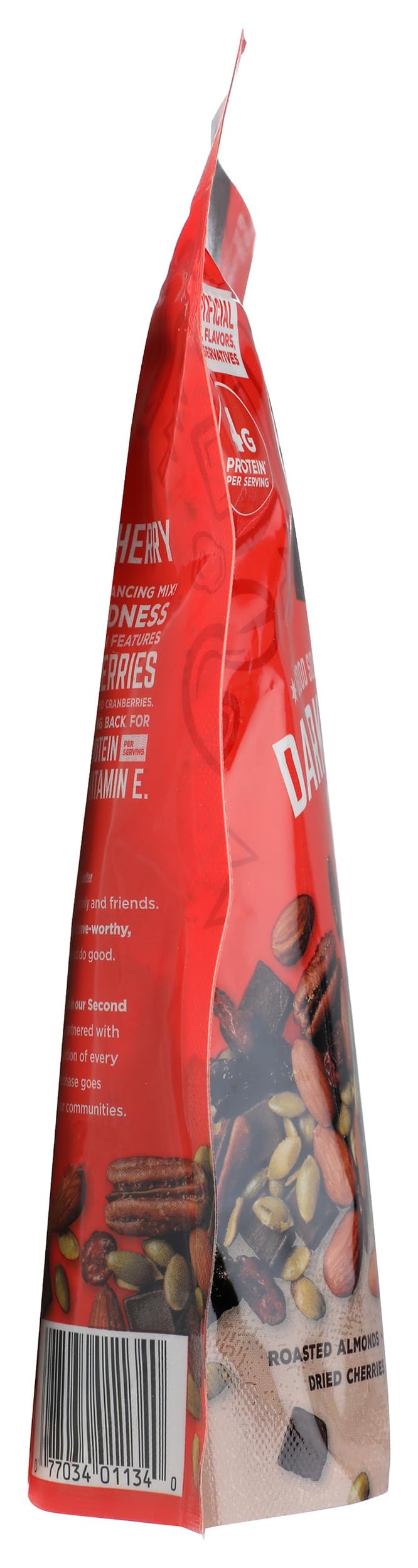 Second Nature 12 oz bag beside measuring scale showing compact pantry size