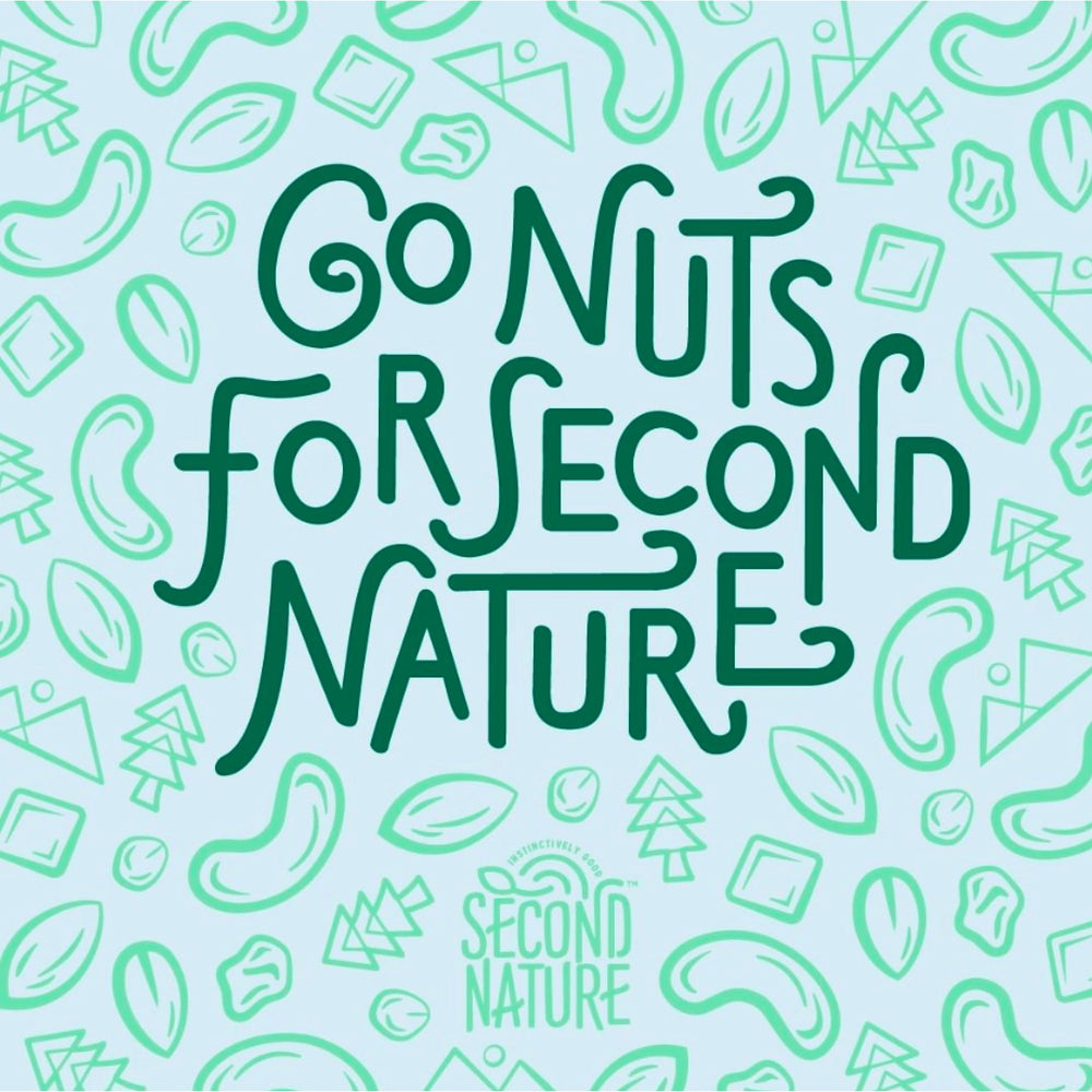 Second Nature label close-up displaying gluten-free Non-GMO and kosher certifications for confidence