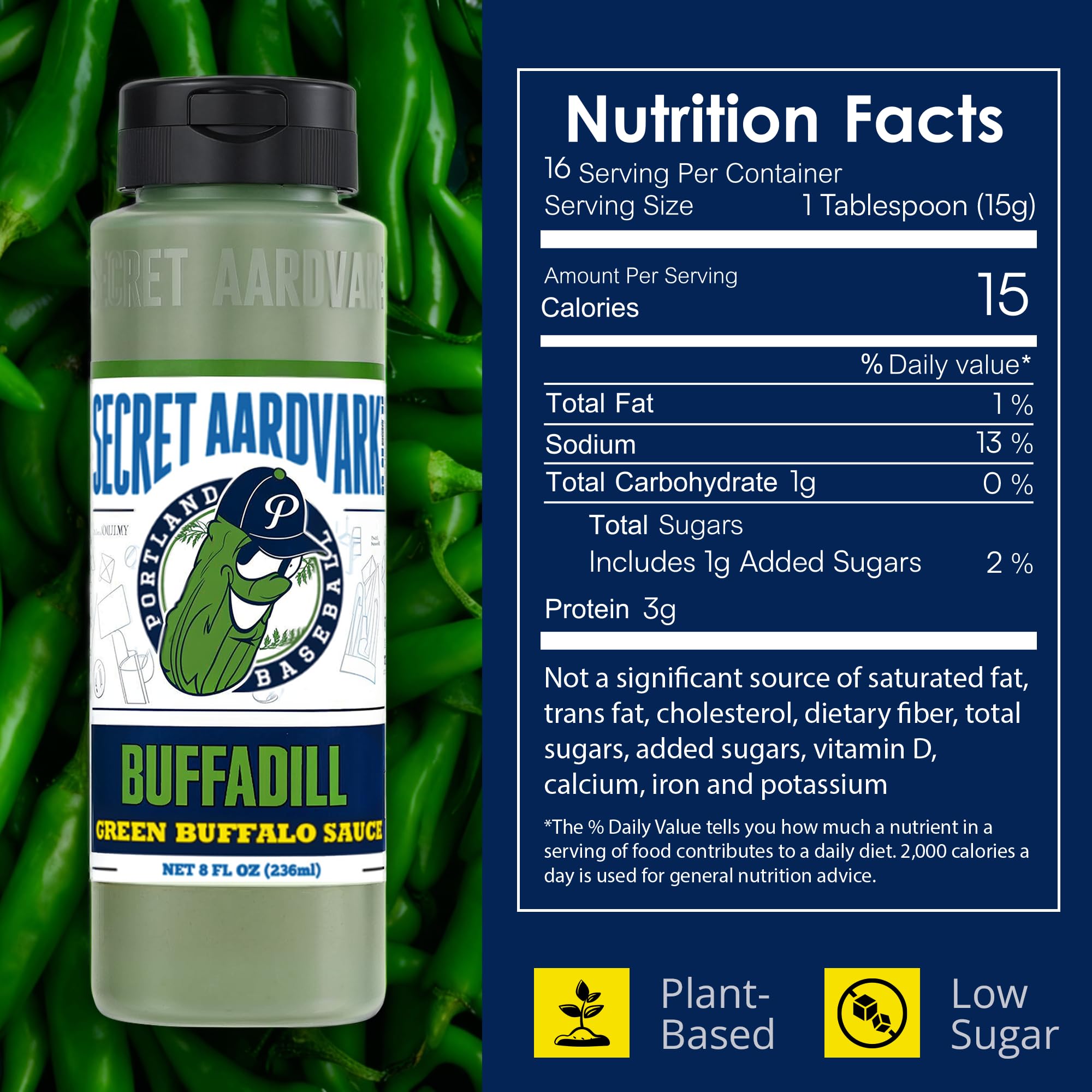 Secret Aardvark ingredients flatlay with peppers and pickles showing crafted recipe benefit