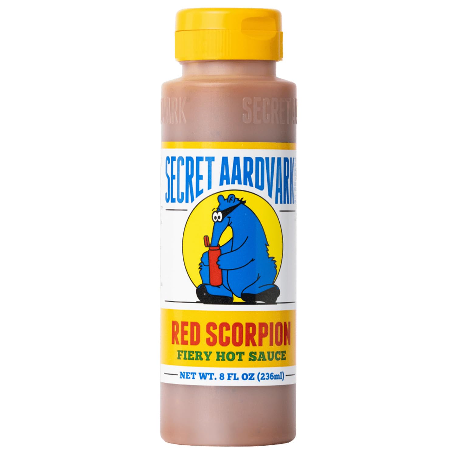 Secret Aardvark front bottle showing label and bold smoked scorpion flavor benefit