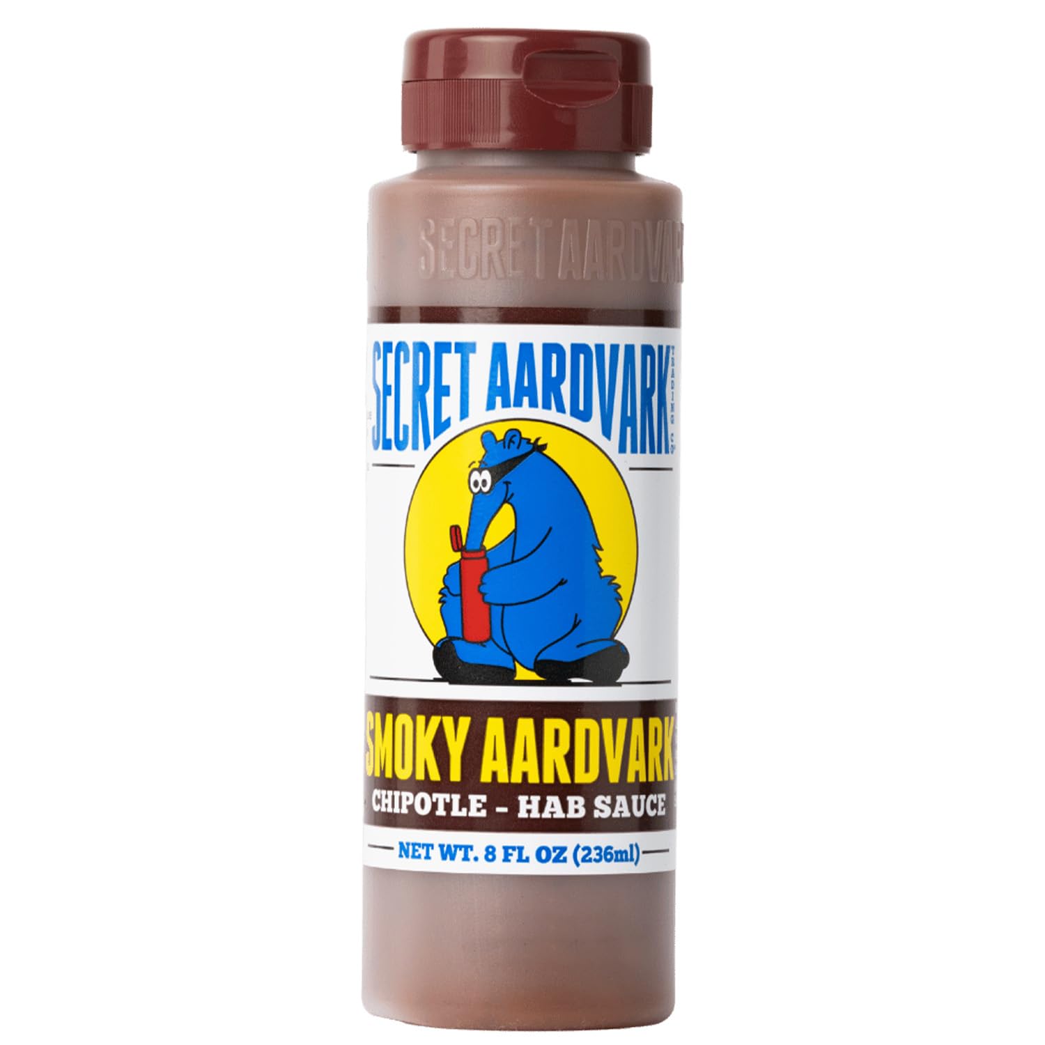 Secret Aardvark front label showing smoky chipotle habanero benefits